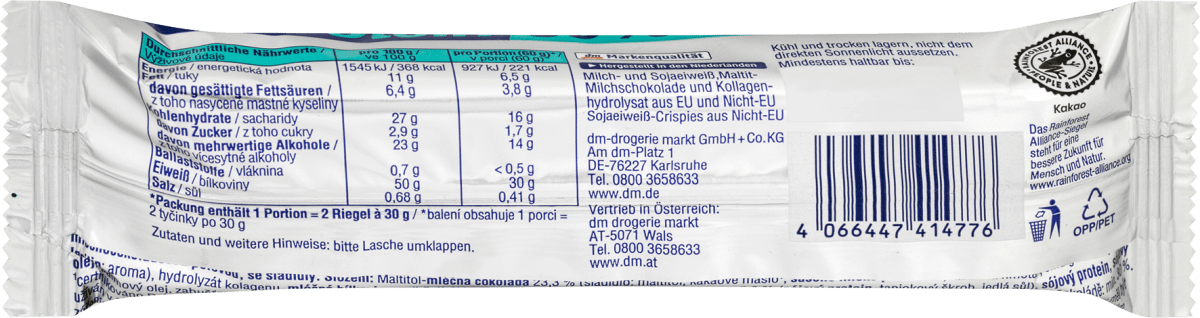 Proteinriegel 50%, Kokos Crisp Geschmack, 60 g