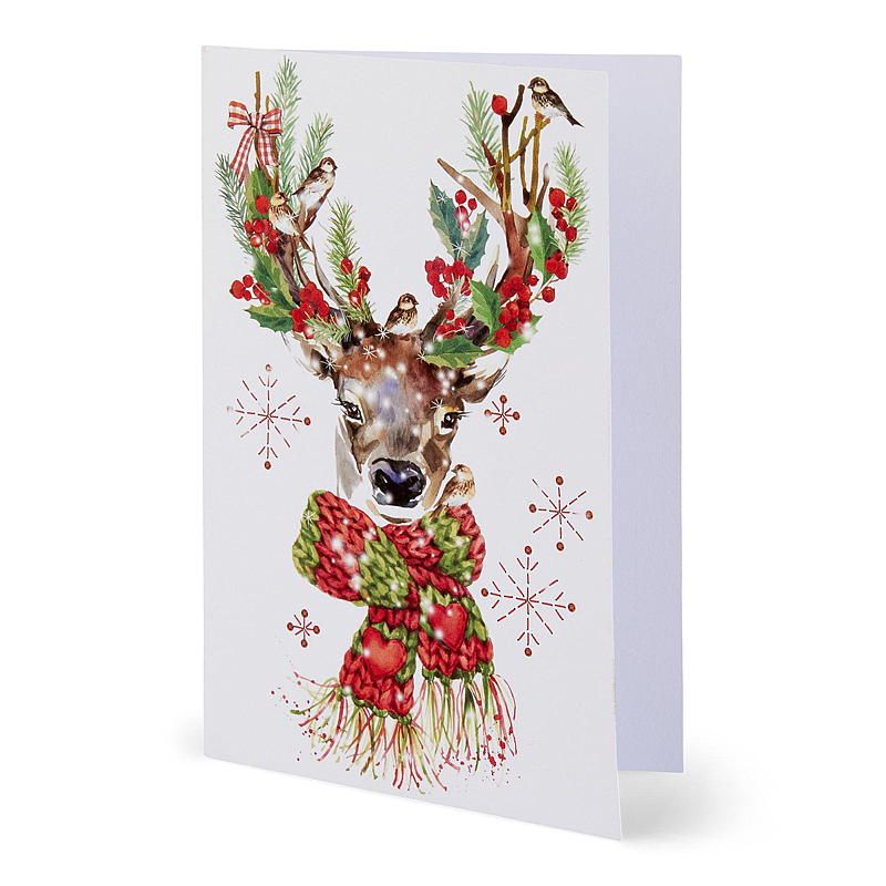 Kort doble jul reinsdyr