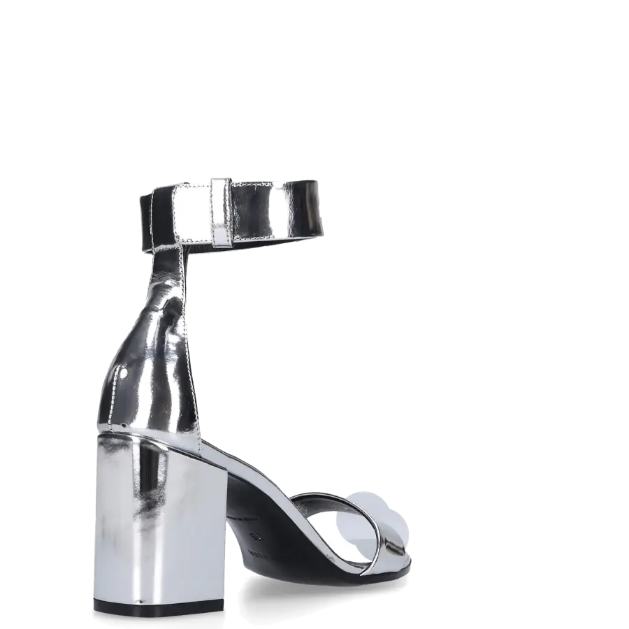 Balenciaga - Riemchensandalen Kalbsleder Metallisch silber - silber
