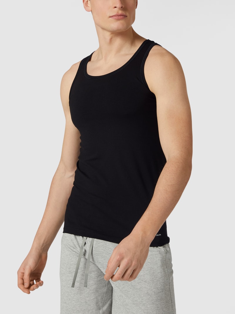 Tanktop mit Stretch-Anteil in schwarz