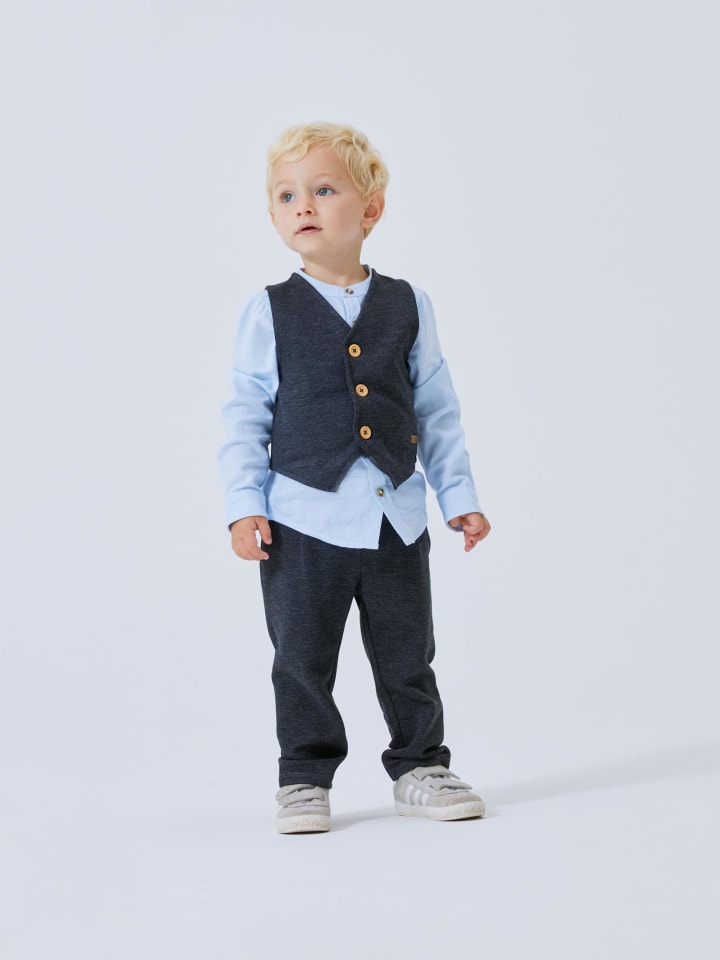 name it Anzugweste in dark grey melange günstig kaufen