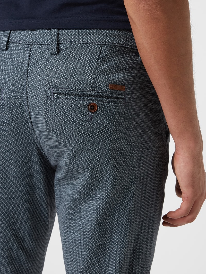 Slim Fit Chino mit Stretch-Anteil Modell 'Marco' in dunkelblau