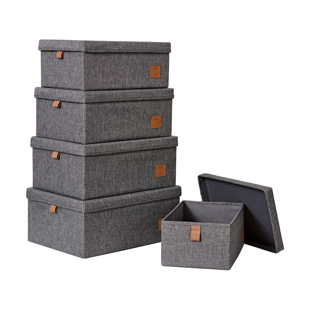 Ordnungsboxen Premium5-teilig Grau