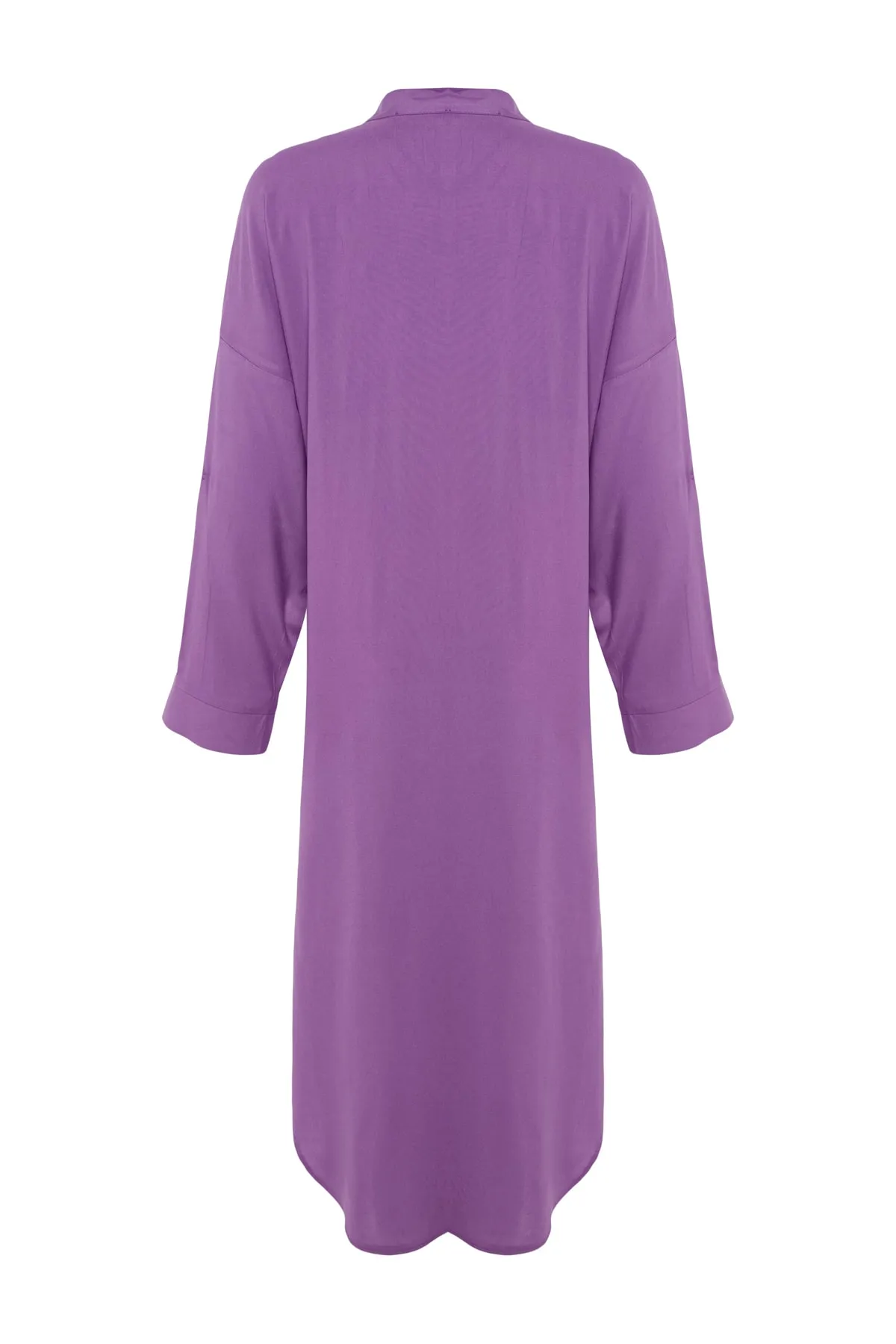 Trendyol Collection  Lila Midi-Strandkleid aus Webstoff TBESS21EL3318
