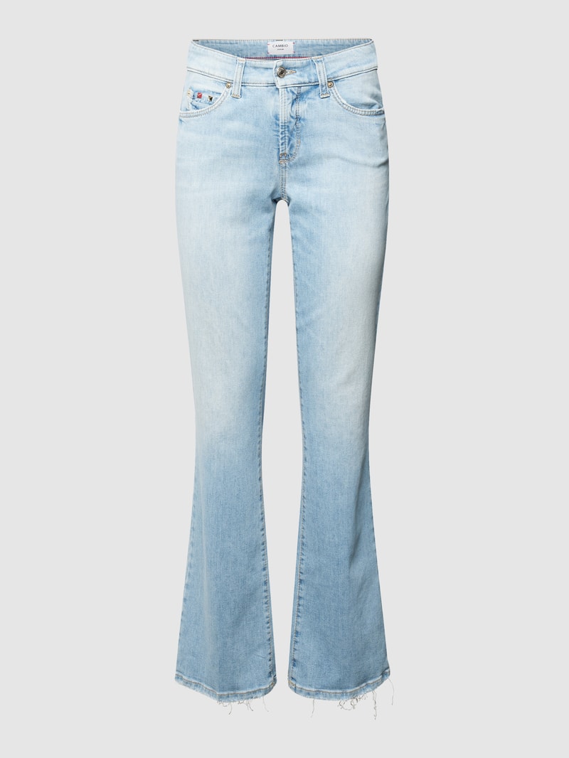 Jeans mit ausgefranstem Saum Modell 'PARIS' in hellblau