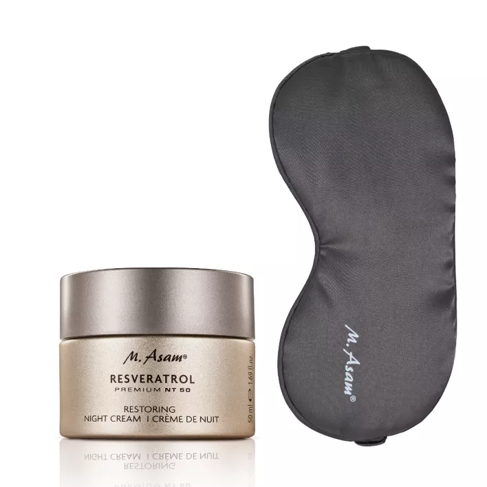 RESVERATROL PREMIUM NT50 Restoring Night Cream & Schlafmaske im Set