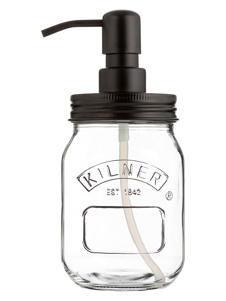 Kilner Seifenspender in Transparent/ Schwarz - 500 ml günstig kaufen onesize