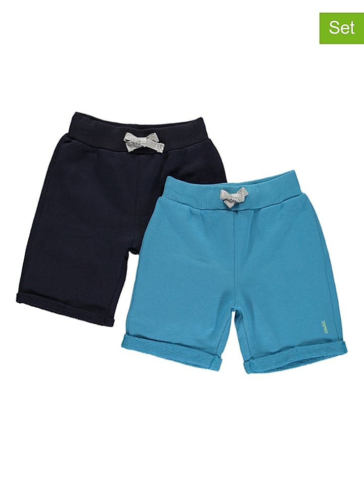 ESPRIT 2er-Set: Shorts in Dunkelblau/ Blau günstig kaufen 104/110