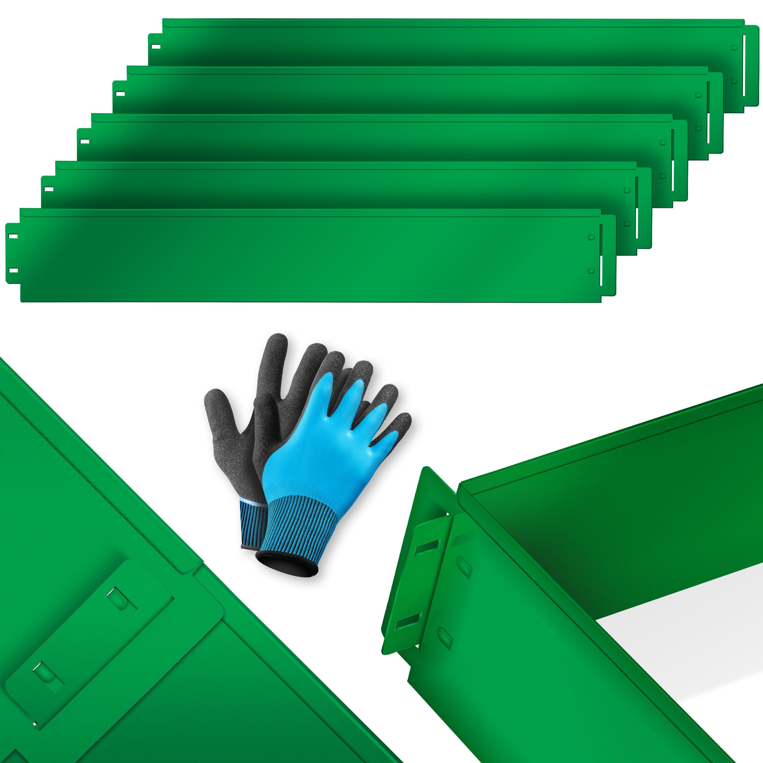 KESSER Rasenkante, LxH: 100x14 cm, Rasenkante Beeteinfassung Beetumrandung 5m 10m 15m 20m 25m