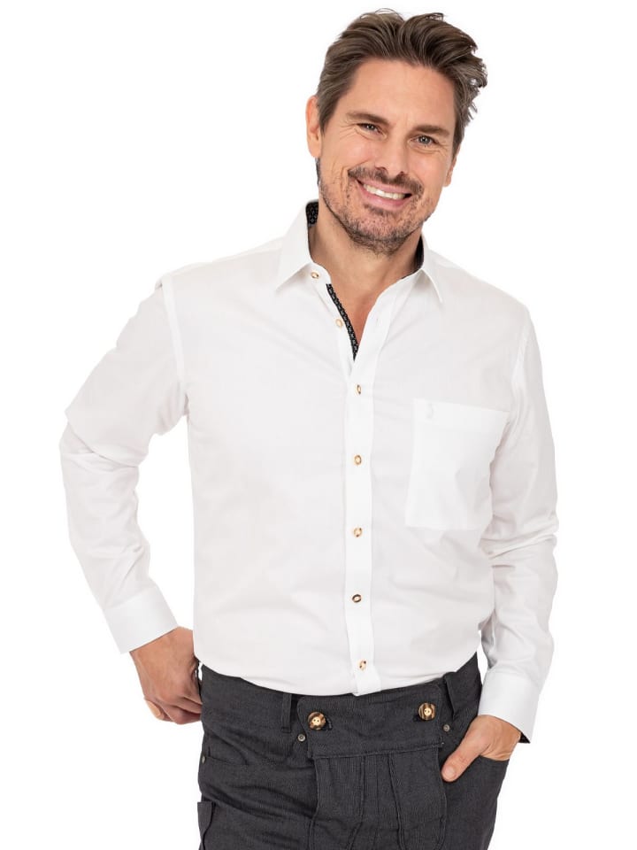 Almsach Langarmhemd 8115LK in weiß günstig kaufen