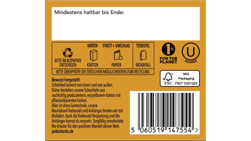 Pukka Bio-Tees Kräutertee Selektion (1 x 20 Beutel) 33.6 g