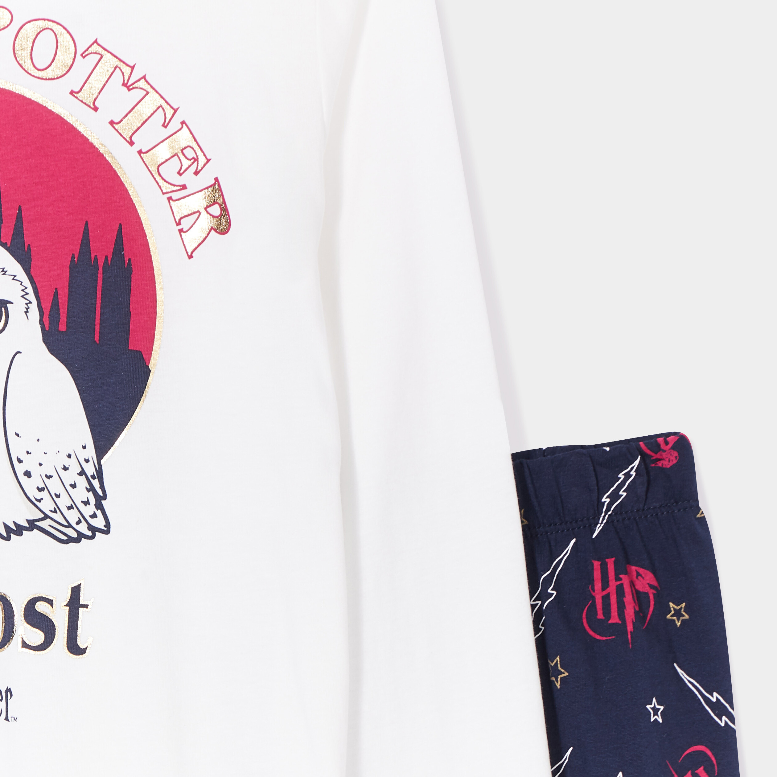 Ensemble pyjama Harry Potter Owl Post blanc fille | La Halle