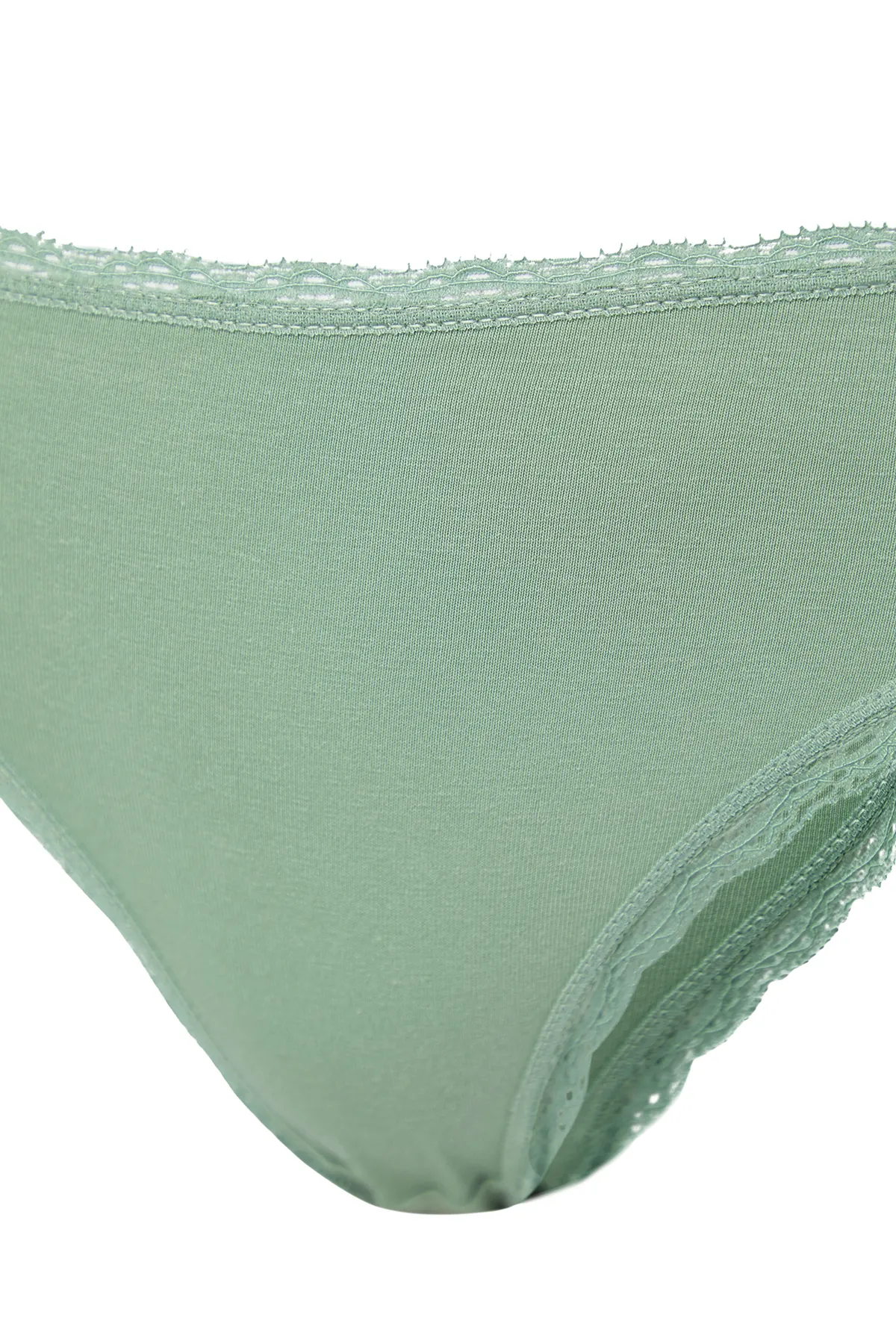 Trendyol Collection  3er-Pack klassische Strickhöschen aus Baumwollspitze in Schwarz-Weiß-Mint THMSS24KU00018