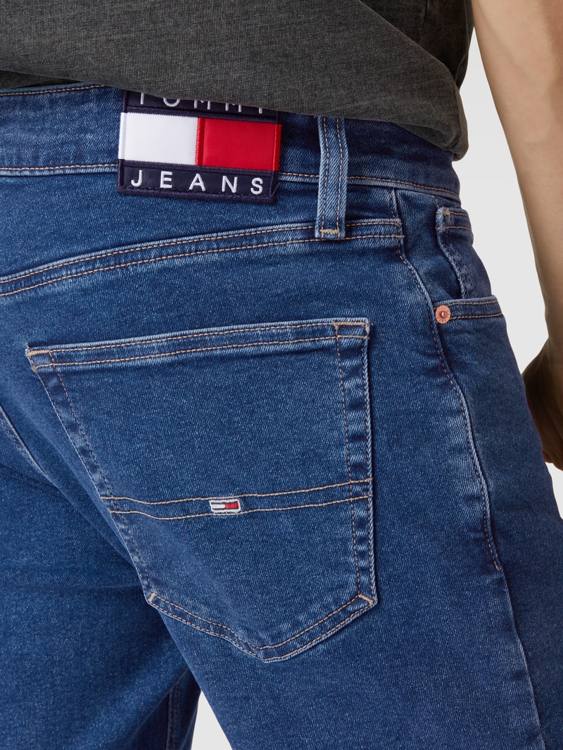 Jeans mit Label-Details Modell 'AUSTIN' in jeans