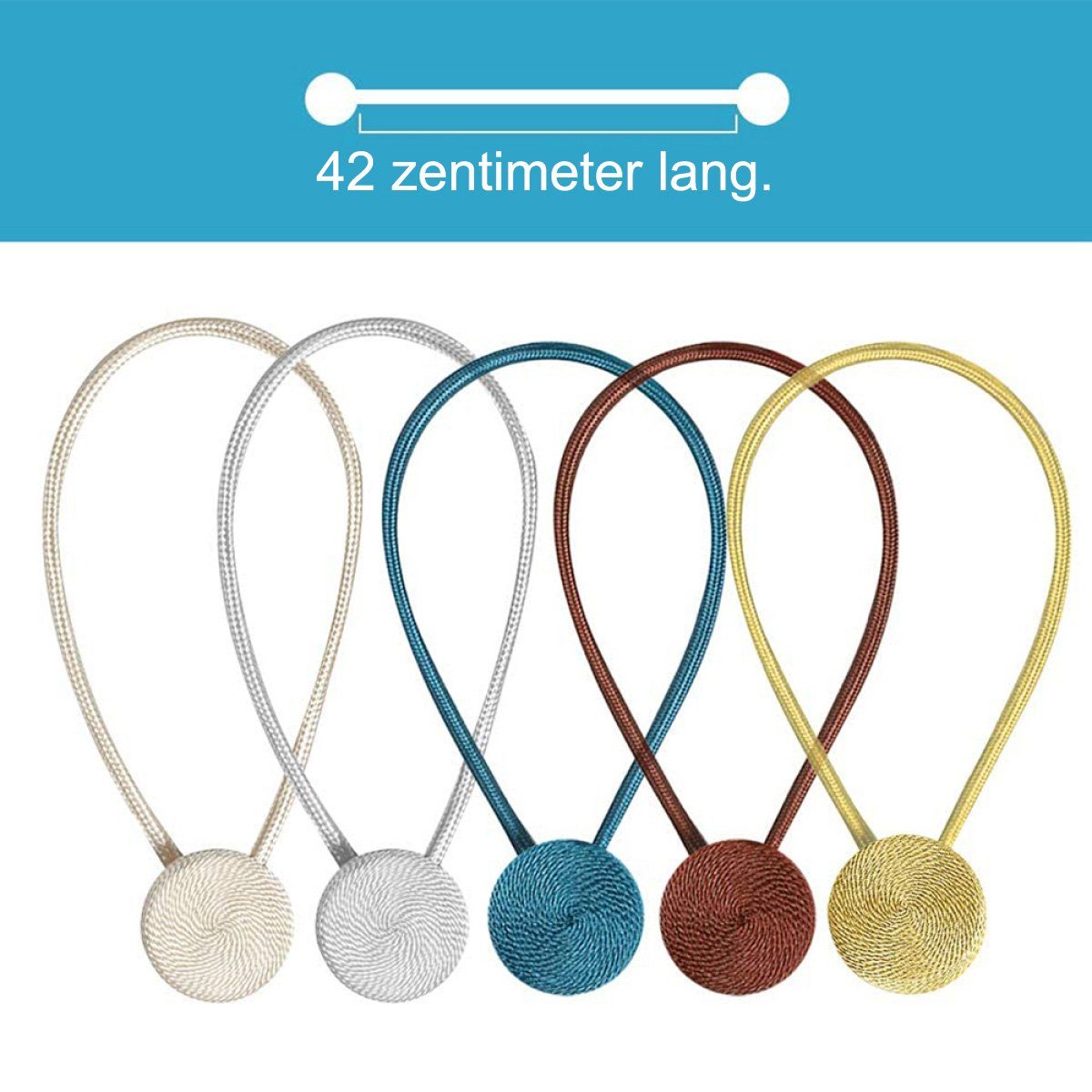 Raffhalter Magnetischer Vorhang Raffhalter zum Anklemmen Vorhänge(2 Stücke), Rwoythk