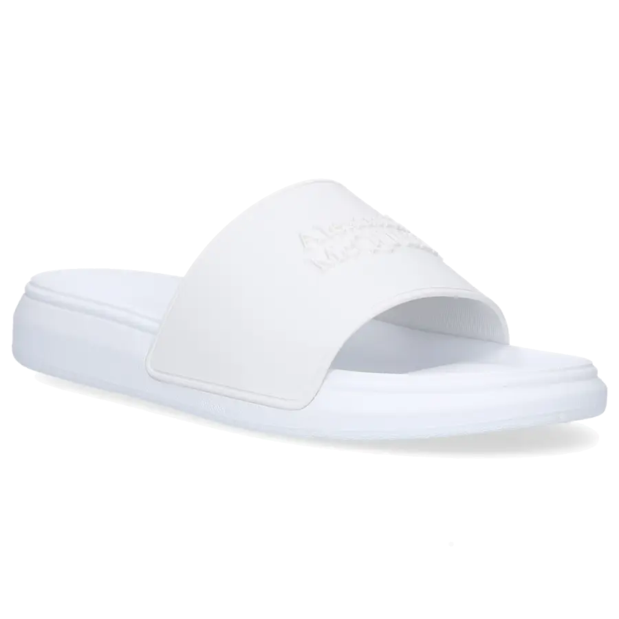 Alexander McQueen - Badeschuhe POOL SLIDE Kautschuk - weiß