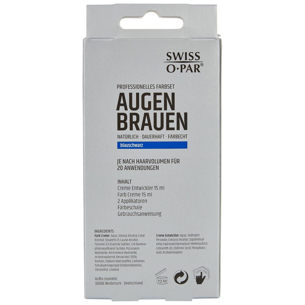 Swiss O-Par Augenbrauenfarbe Set blauschwarz