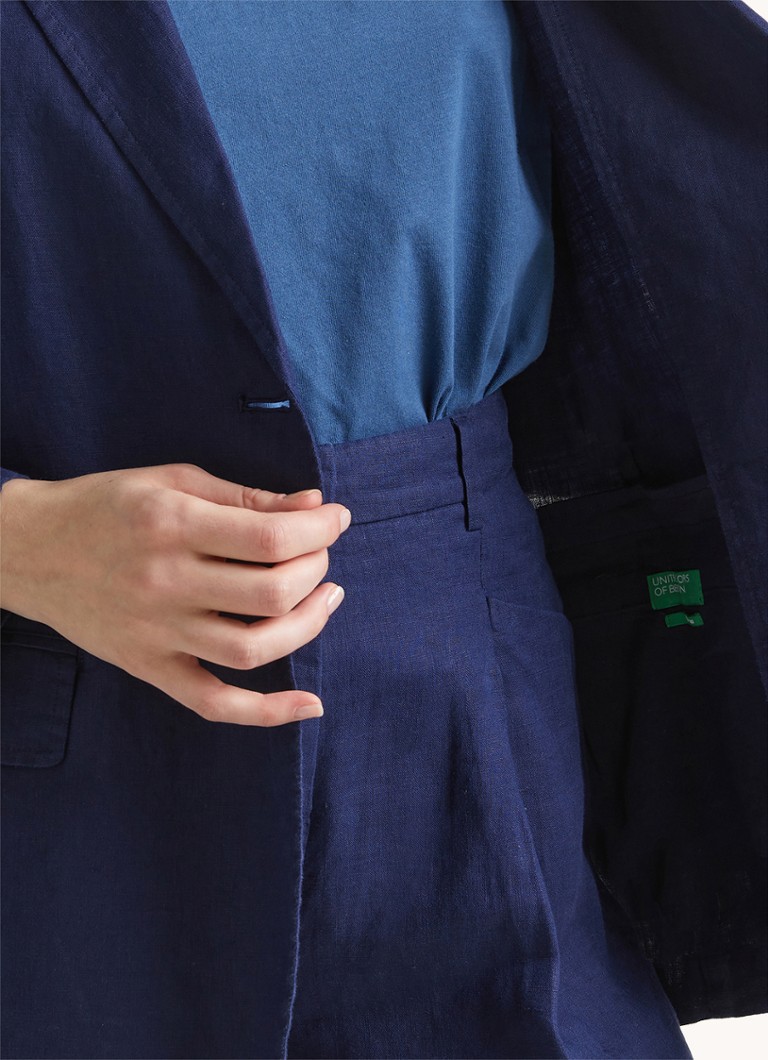 Benetton laneni sako s džepovima na preklop