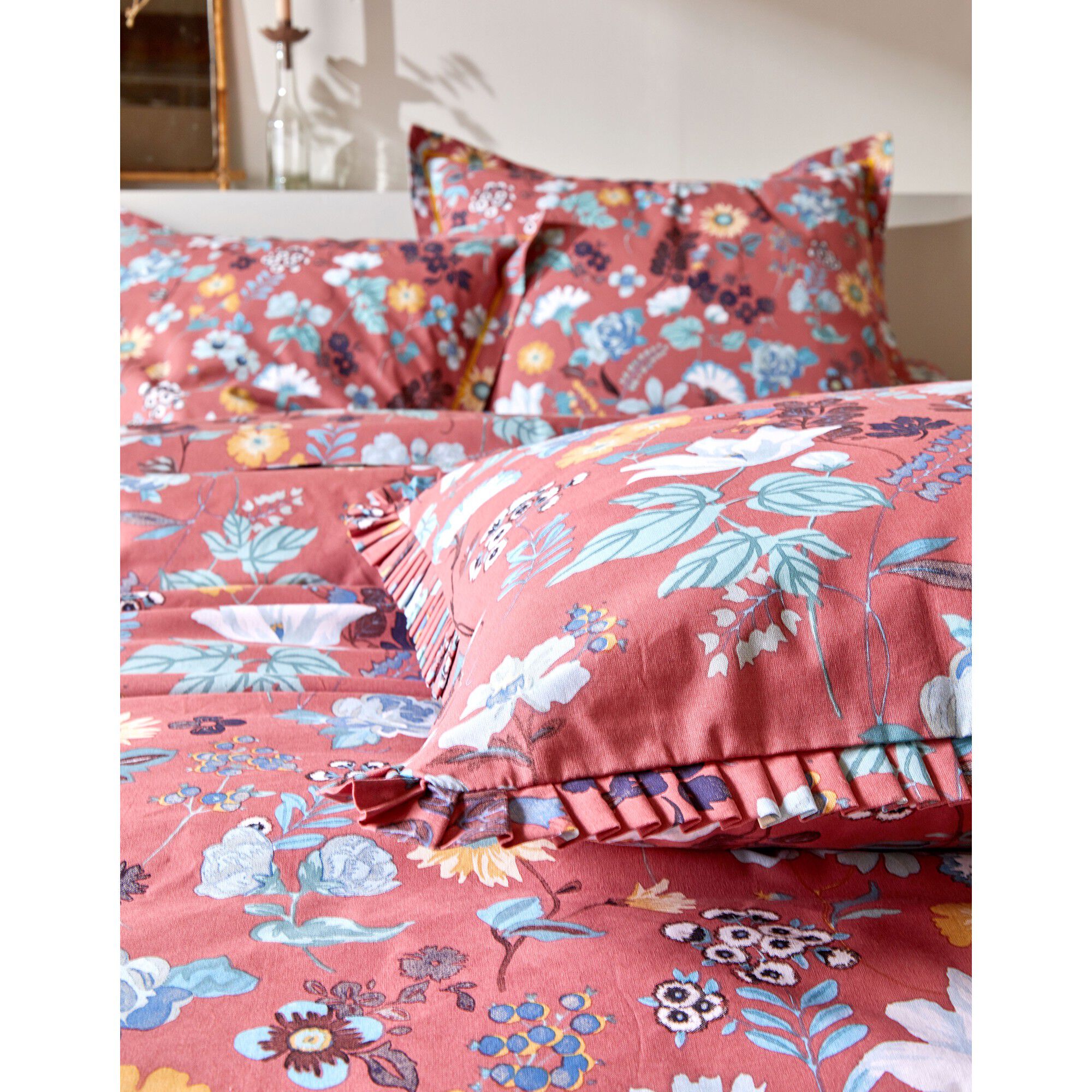 Linge de lit Kelly en coton imprimé floral