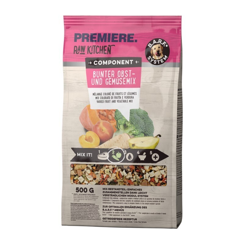 PREMIERE Ergänzungsfutter & Aufzucht PREMIERE RAW KITCHEN Obst-Gemüsemix 500g