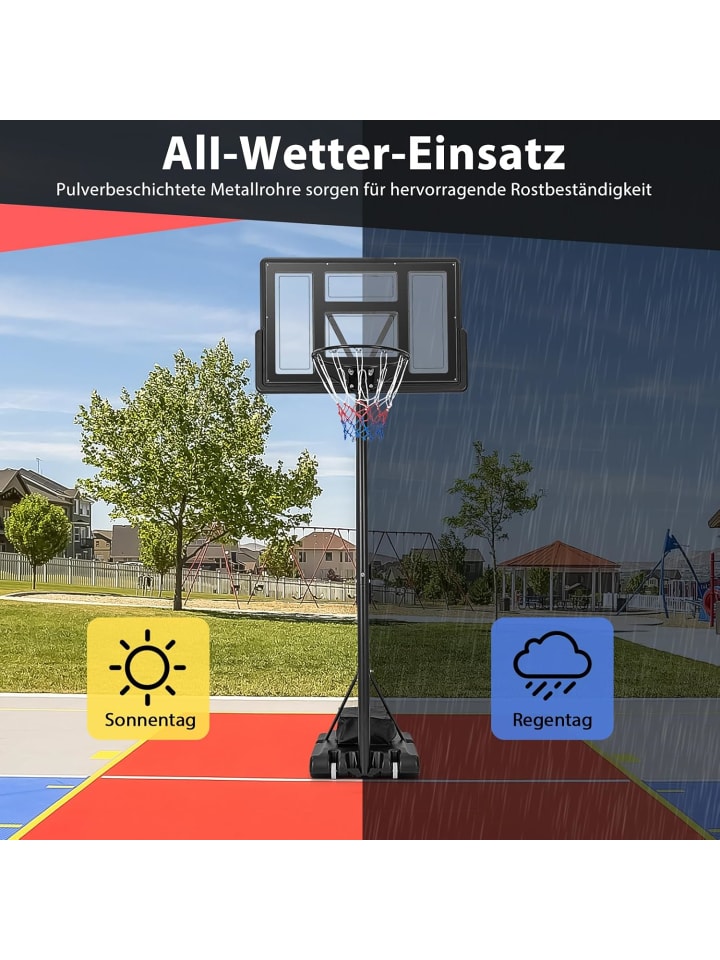 COSTWAY Basketballständer 143-305 cm in Schwarz günstig kaufen onesize