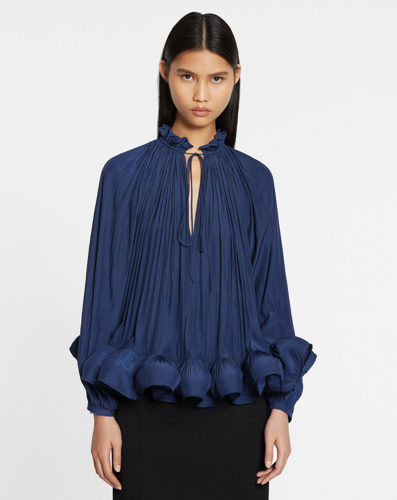 BLOUSE A MANCHES LONGUES CHARMEUSE