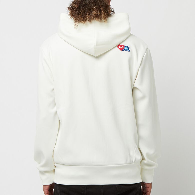 Comme des Garcons Play x The Artist Invader Hooded Zip Sweatshirt white