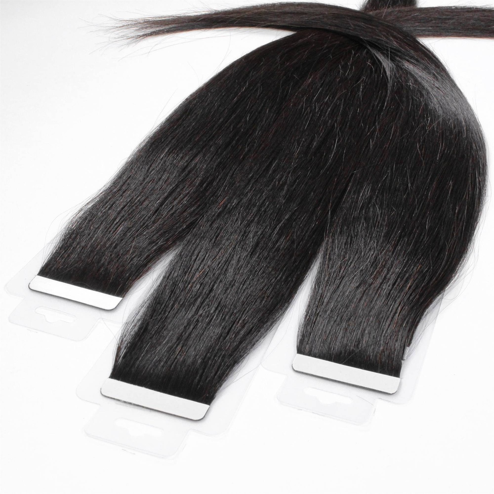 hair2heart Extensions adhésives cheveux naturels #1b Noir naturel extensions