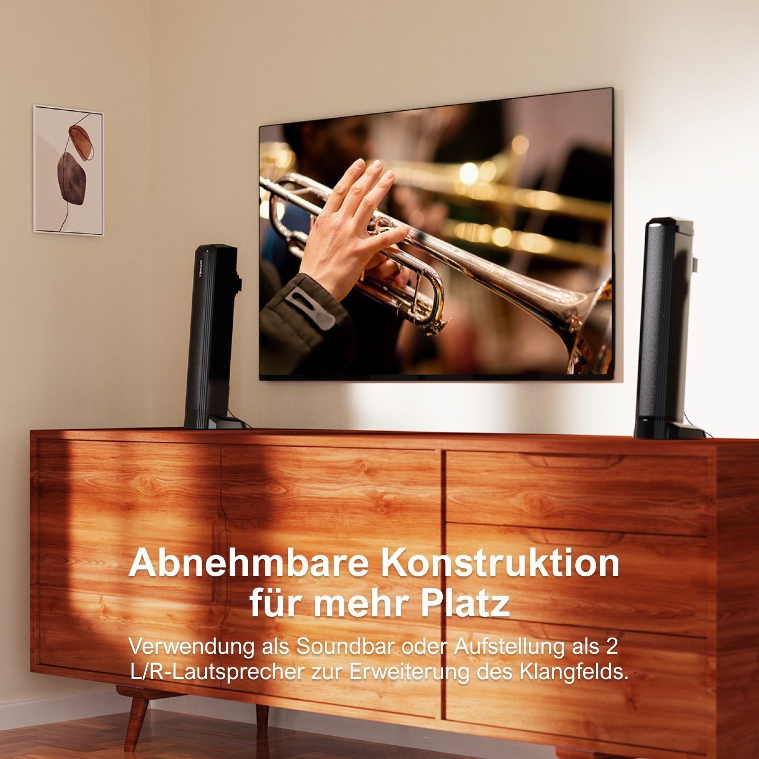 Ultimea Apollo S40 2.2-Kanal Soundbar (Abnehmbar Lautsprecher, 100W)