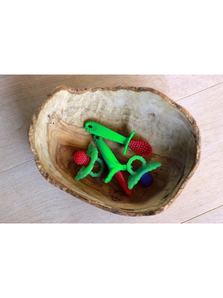 RaZbaby Beißring für zahnende Babys aus Silikon Himbeere 3M  in Rot günstig kaufen onesize
