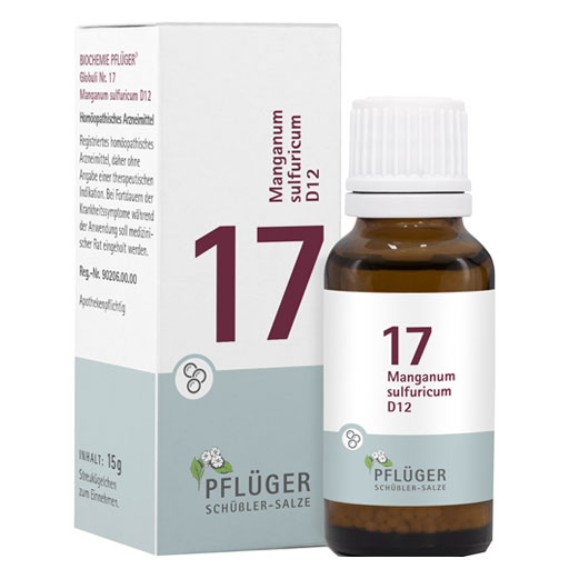 BIOCHEMIE Pflüger 17 Manganum sulfuricum D 12 Gl.  15 g  Globuli