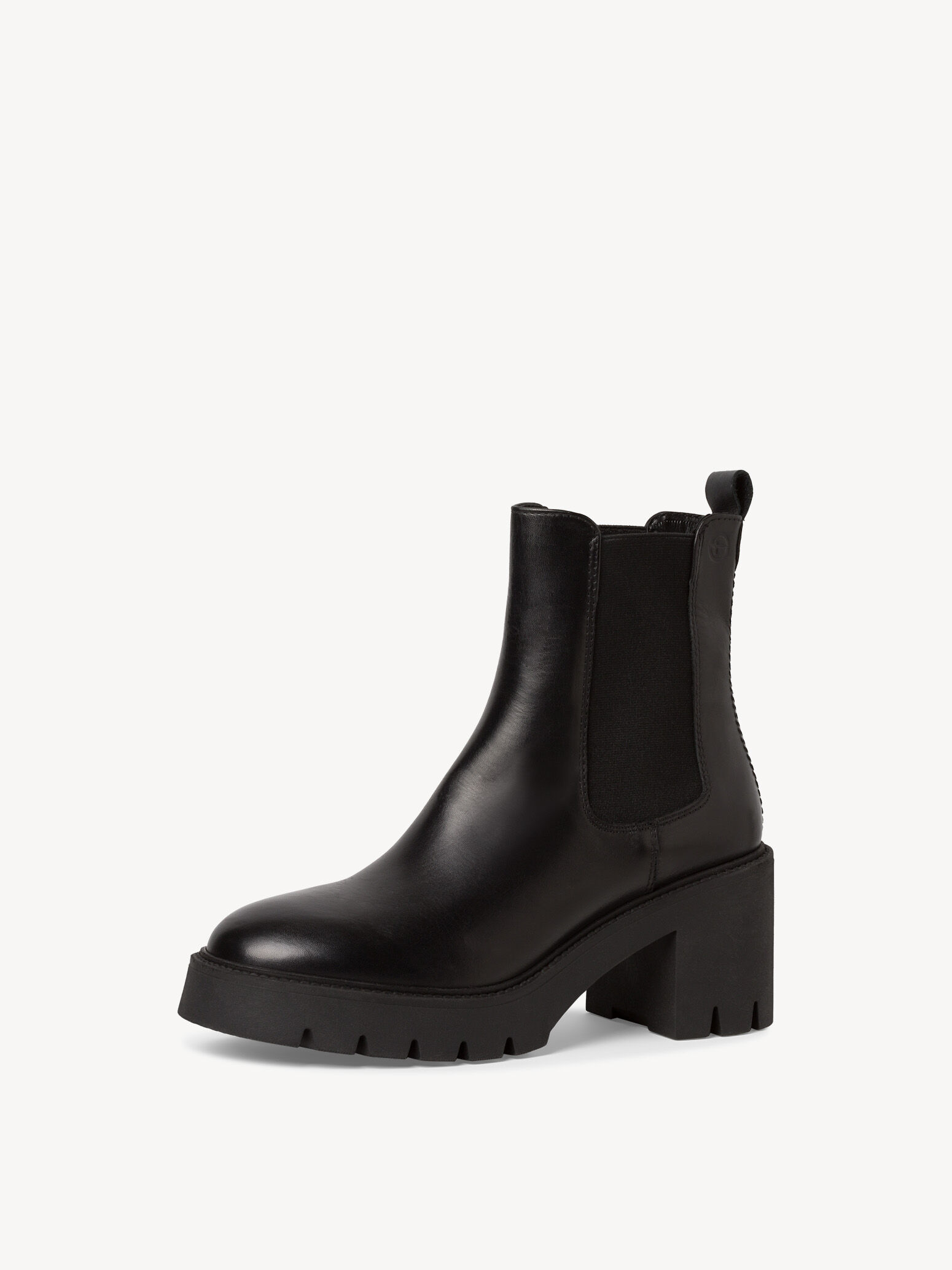 Bottine Chelsea en cuir - noir