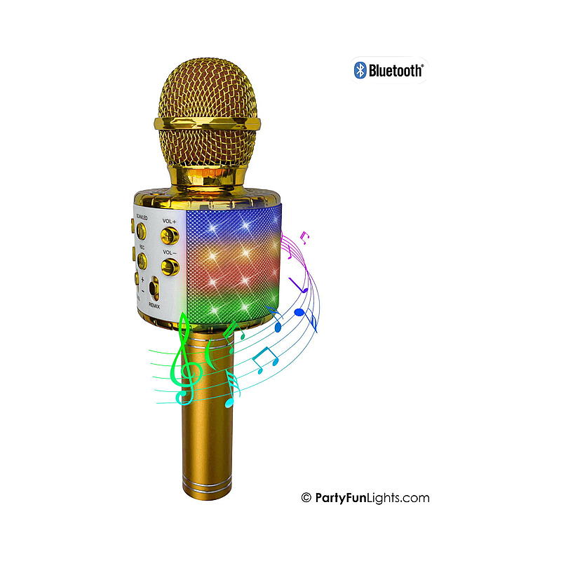 Karaoke mikrofon Bluetooth, sort