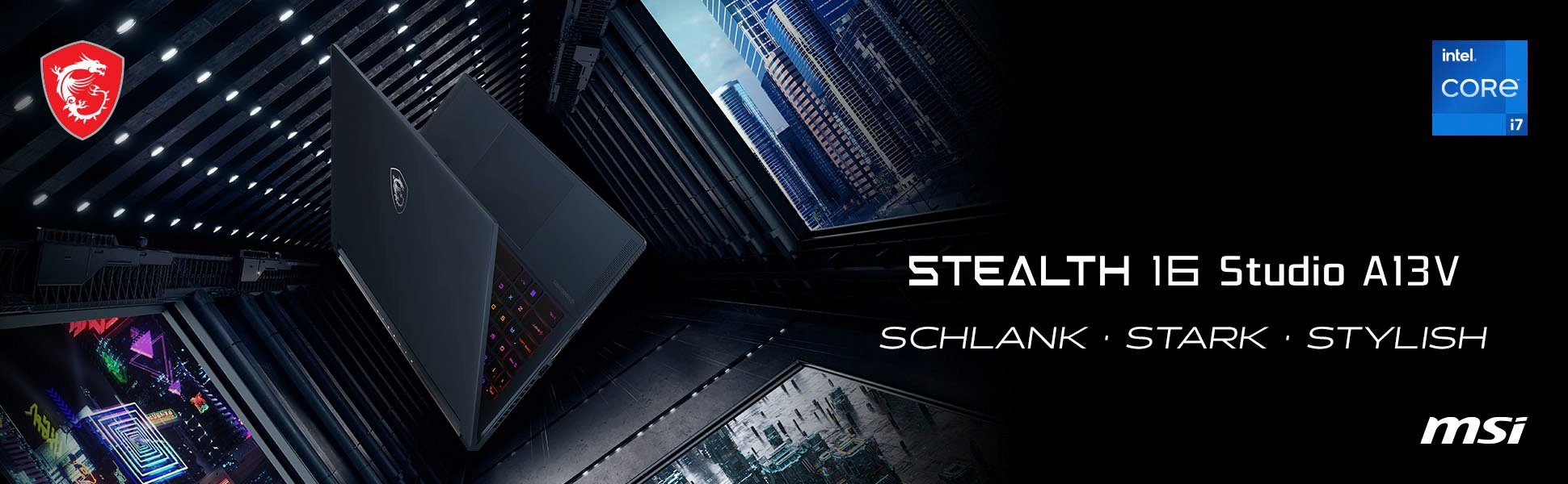 MSI Stealth 16 Studio A13VF-075 Gaming-Notebook (40,7 cm/16 Zoll, Intel Core i7 13700H, GeForce RTX 4060, 2000 GB SSD)