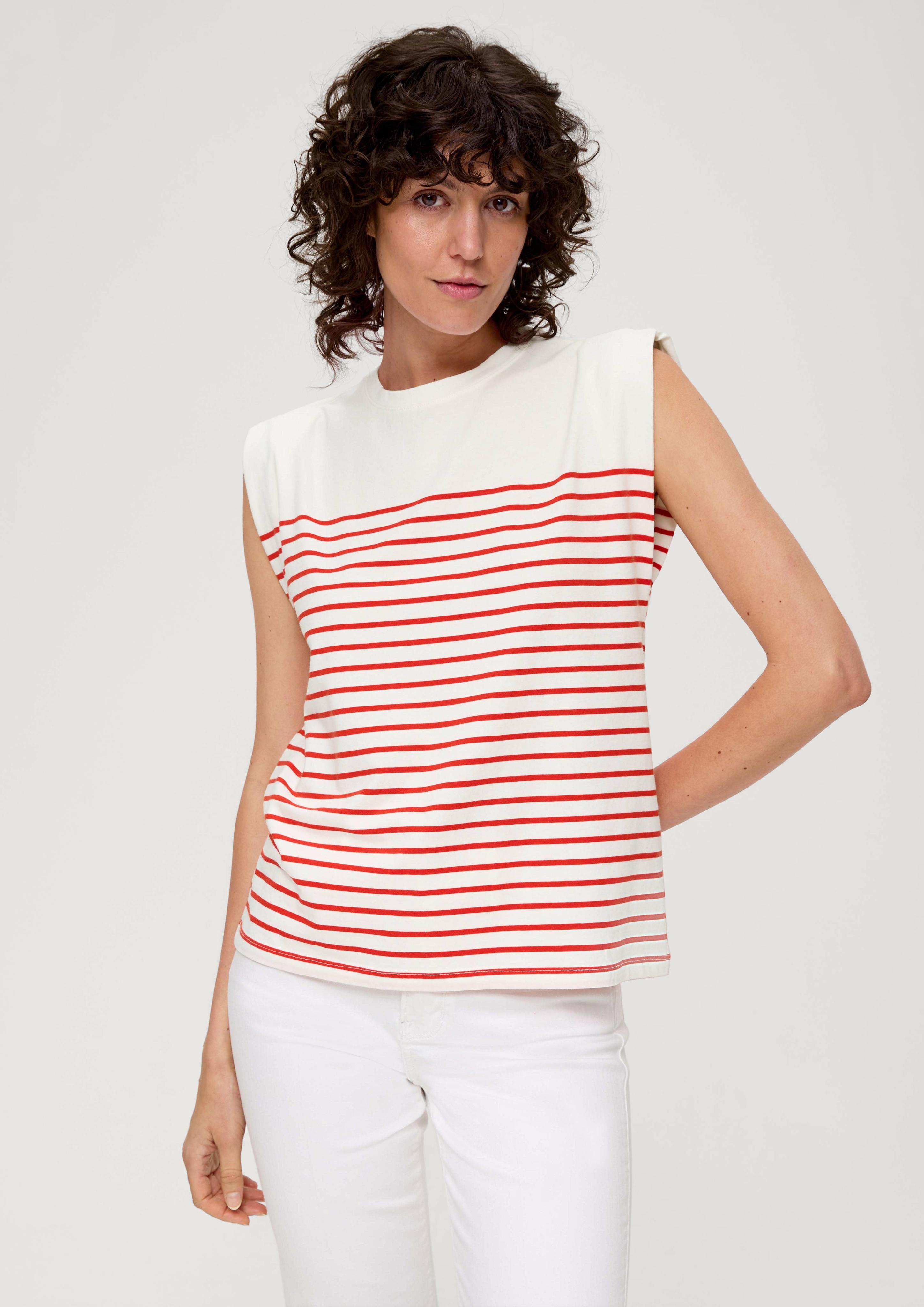 Streifentop mit Schulterpolster  2132325-25G2