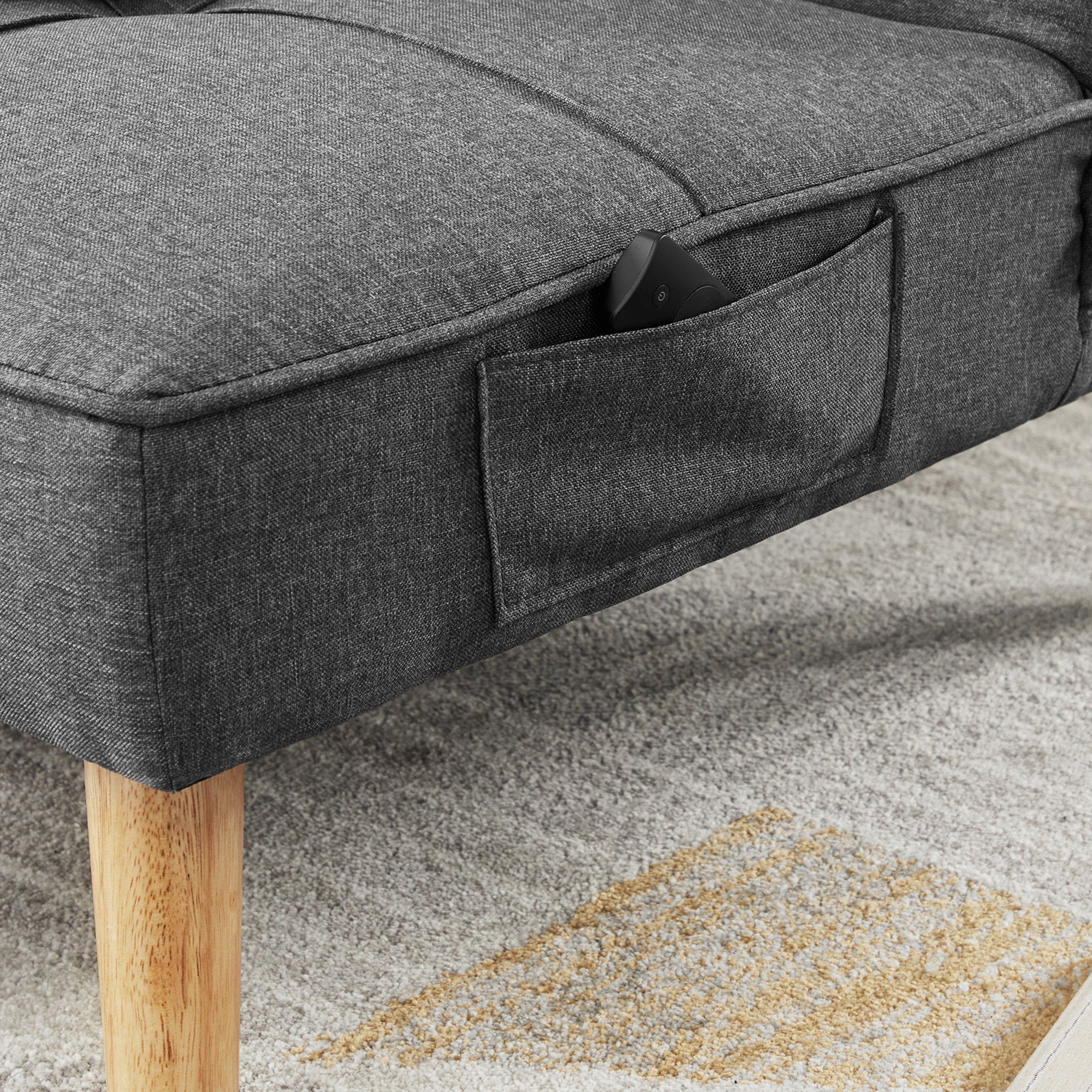 VASAGLE Schlafsofa, Schlafsofa, Bettsofa, 175 x 83 x 76 cm, Baumwoll-Leinen-Mischgewebe