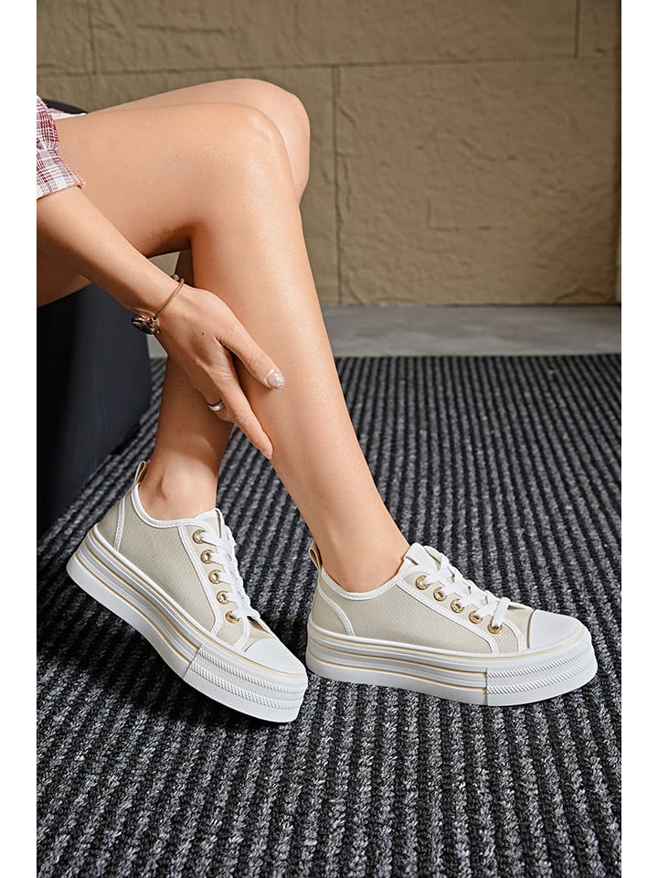 Sixth Sens Sneakers in Beige/ Weiß günstig kaufen