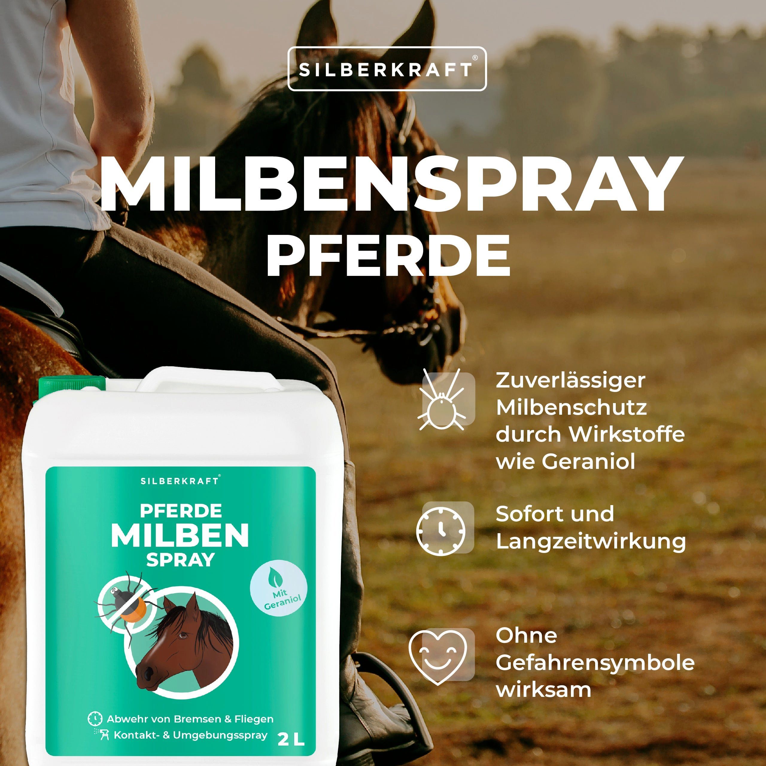 Silberkraft Insektenspray Milbenspray Pferde, 500 ml, 1-St.