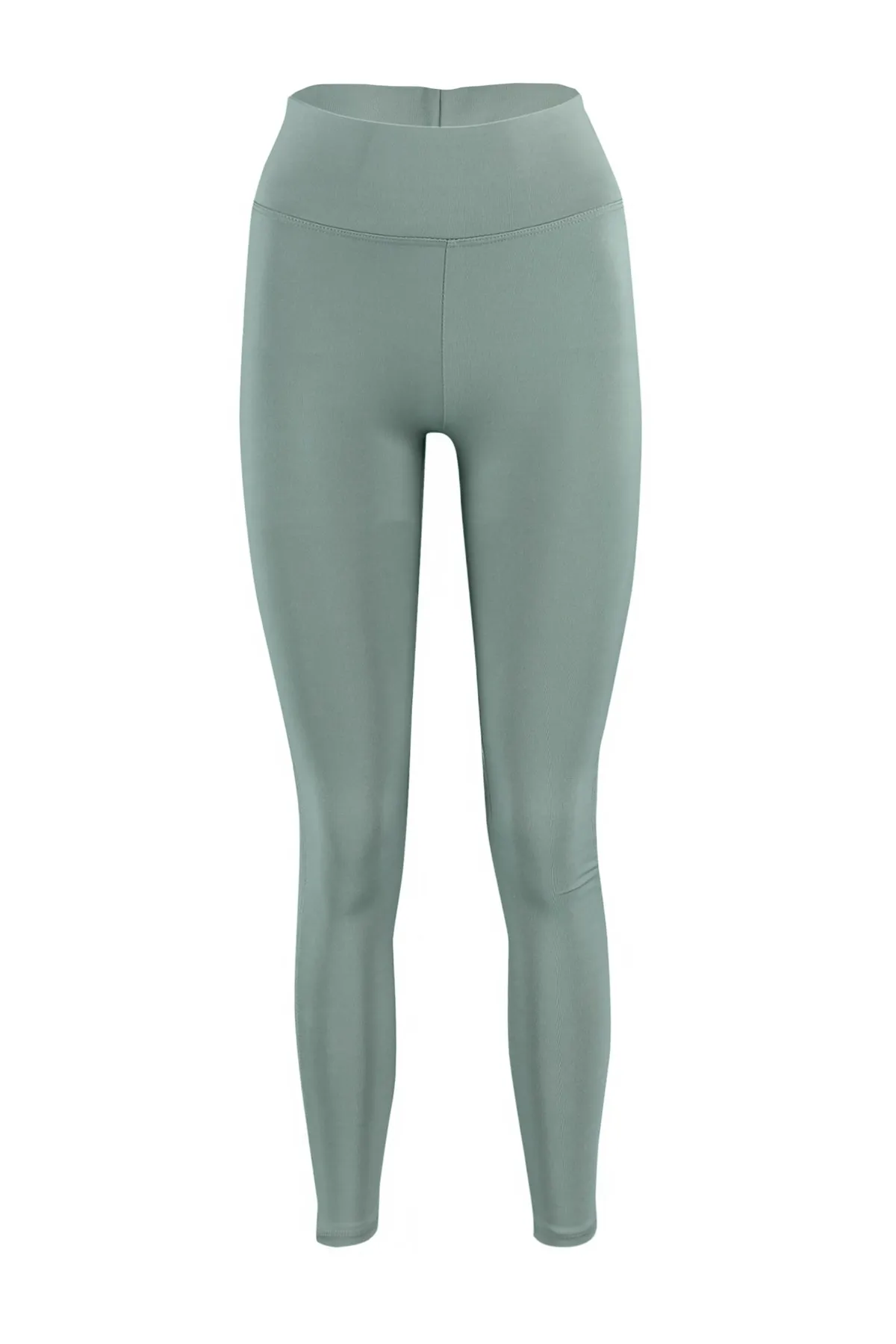 Trendyol Collection  Khakifarbene gestrickte Sport-Leggings mit breiter Taille und elastischem Extra-Regenerationseffekt in voller Länge TWOAW21TA0029