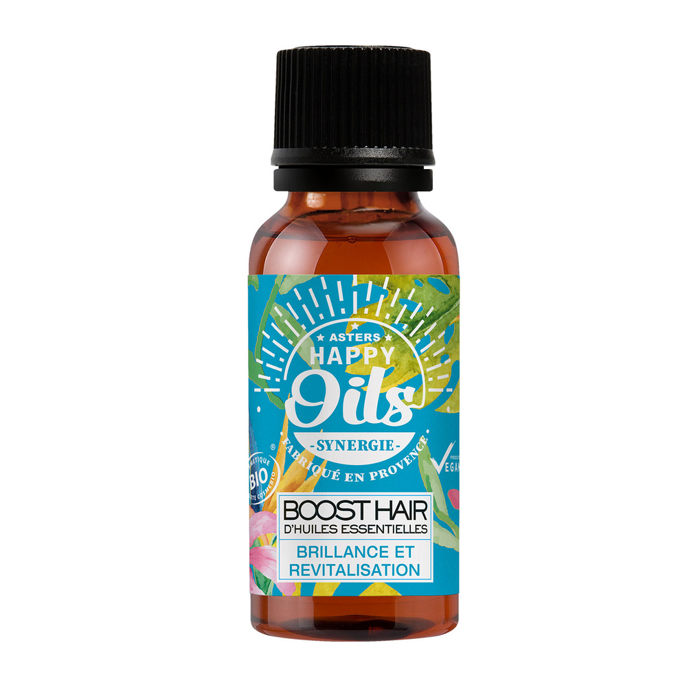 Happy Oils Boosthair brillance et revitalisation15ml Huiles essentielles