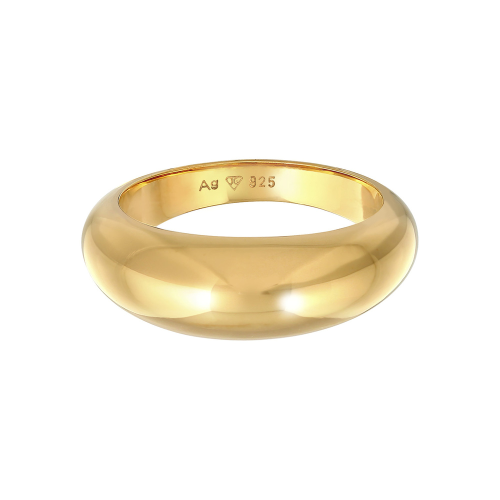 Elli PREMIUM Elli PREMIUM Bague Femmes Bande Chunky Intemporel en Argent Sterling 925 Rhodié Bague