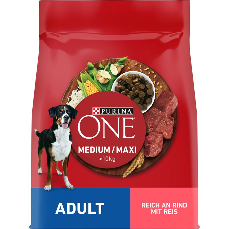 PURINA ONE Medium/Maxi Adult Rind & Reis