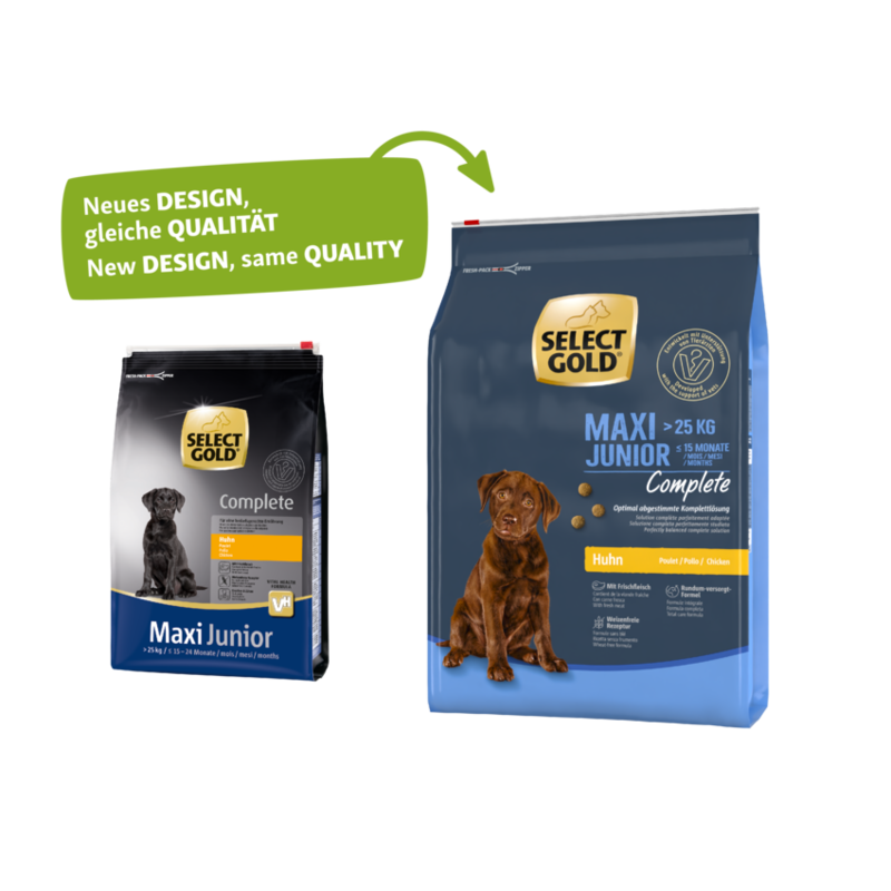 SELECT GOLD Hundetrockenfutter SELECT GOLD Complete Maxi Junior Huhn 4 kg