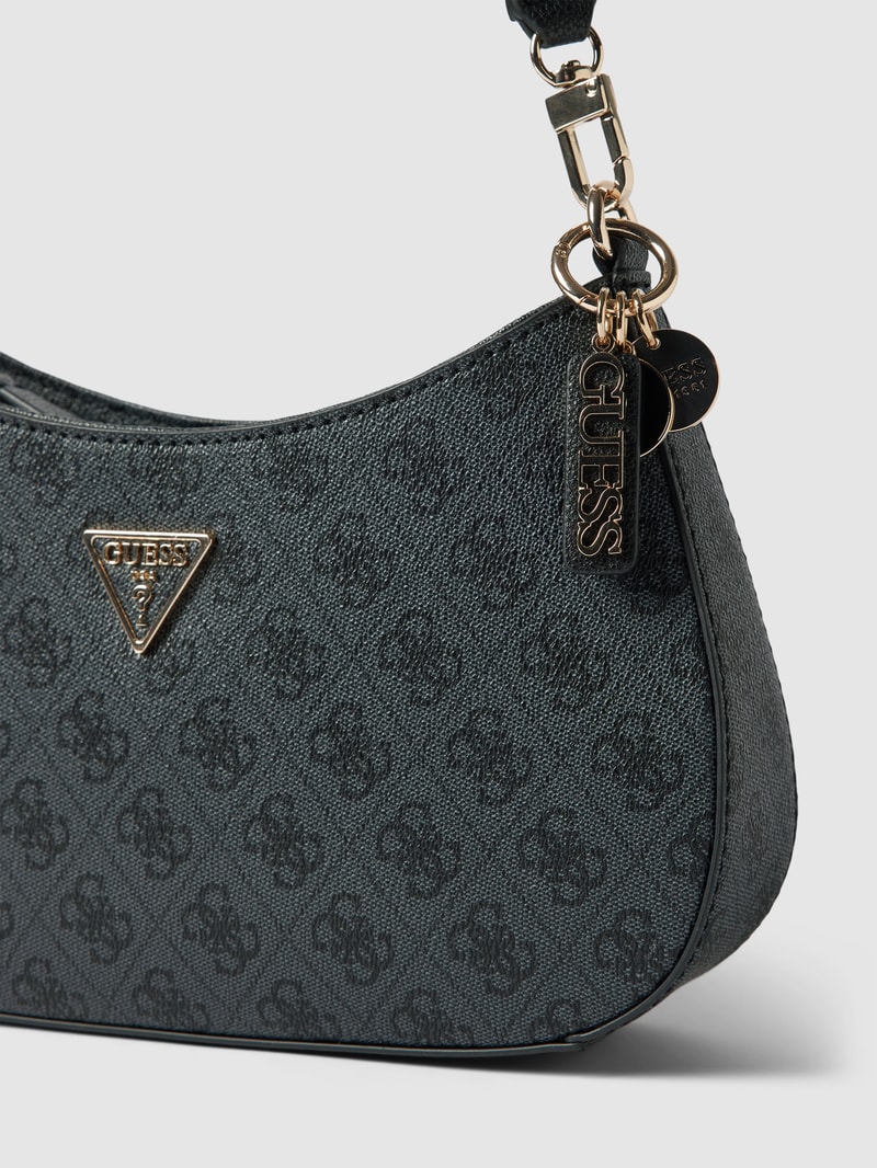 Shoulder Bag mit Allover-Logo Modell 'NOELLE' in anthrazit