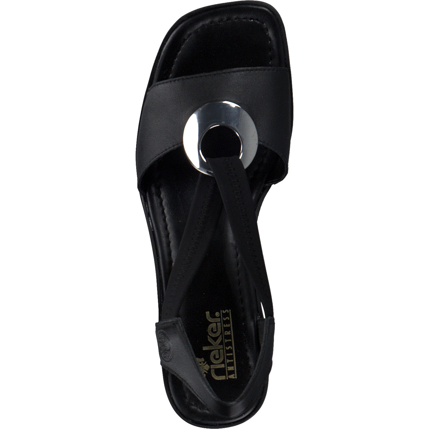 Rieker 62662, Sandaletten, Damen, schwarz/schwarz