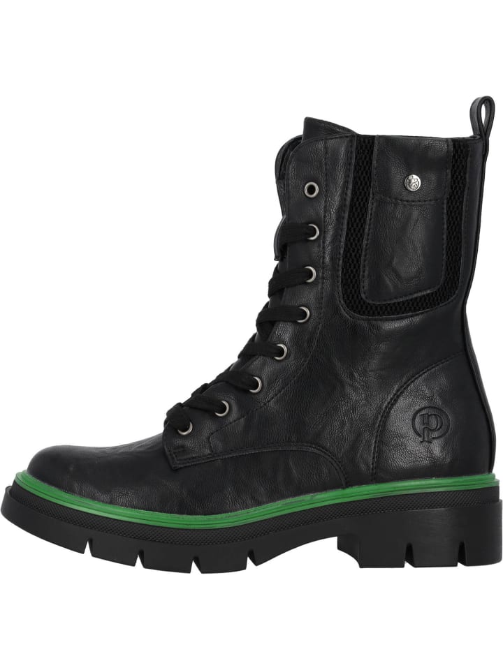 palado Schnürstiefel in BLACK / GREEN günstig kaufen