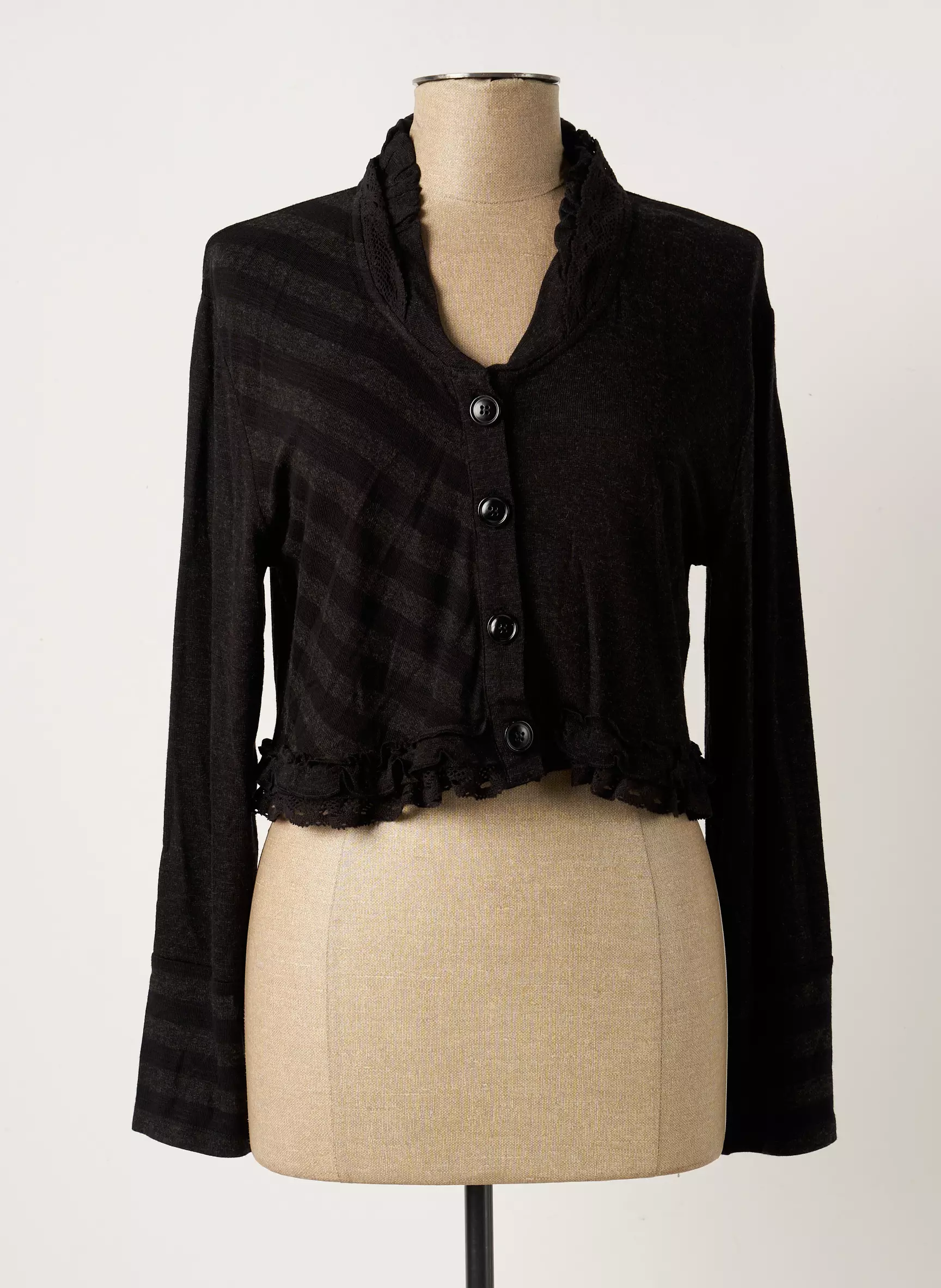 Un Point C Est Tout Cardigans Femme couleur noir