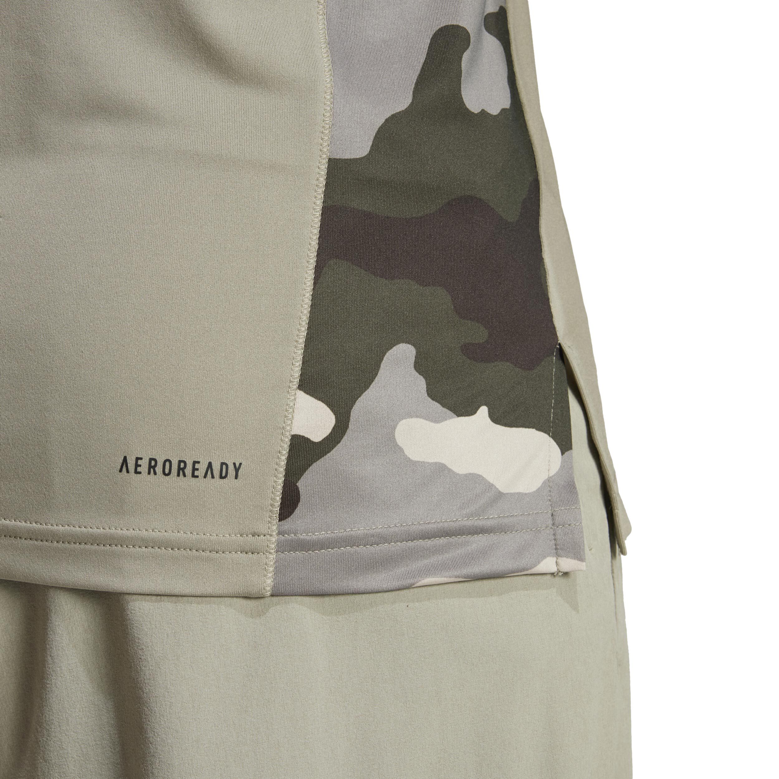 Camo 1/4 Zip Longsleeve Herren - Oliv