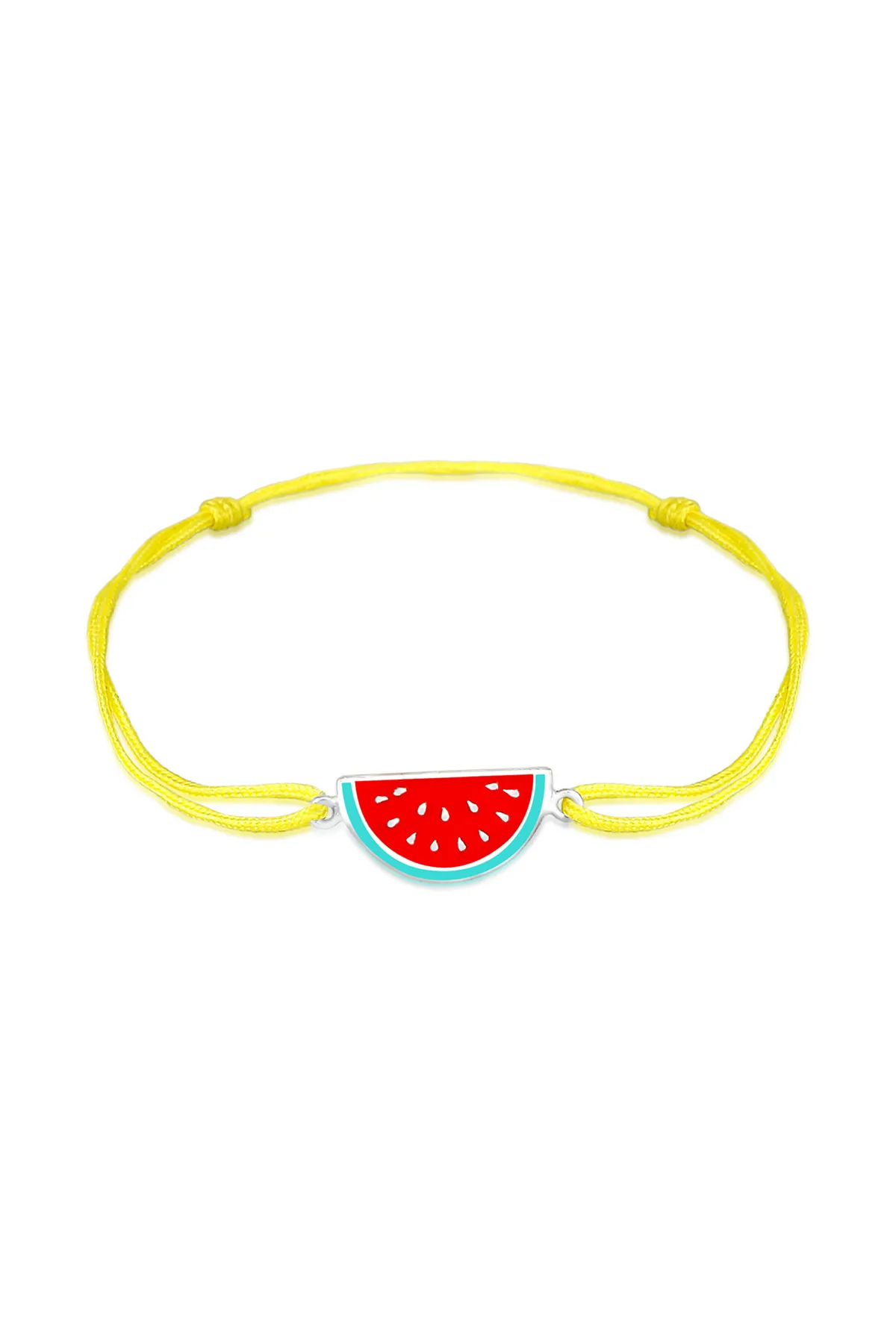 ELLI  Armband Kinder Melone Bunt Nylon Sommer 925 Silber