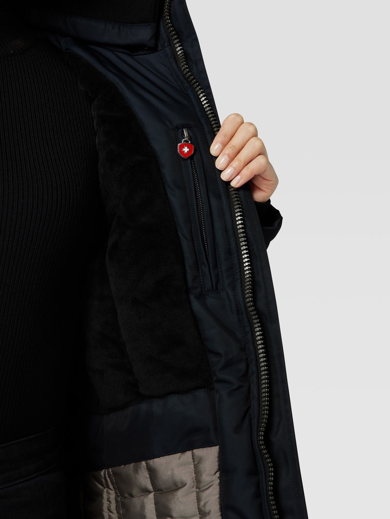 Funktionsjacke mit Label-Patch Modell 'Schneezauber' in marineblau